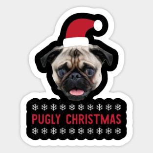 Pugly Christmas Sticker